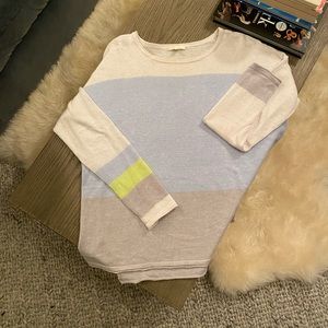 Lisa Todd, size S, striped 100% linen sweater.